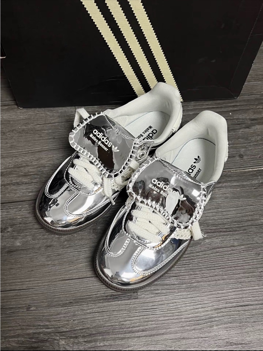 Adidas Samba Wales Bonner Collab Metallic Silver Casual Sneaker